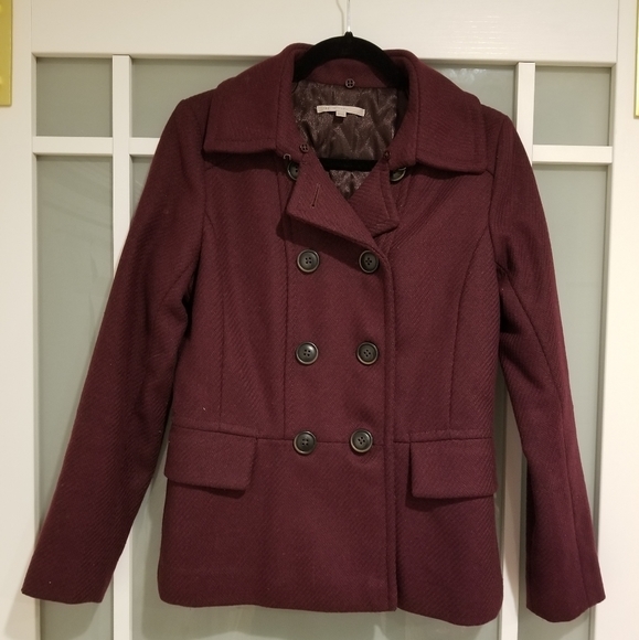 Gap WOOL Jacket. Size XS, maroon - Picture 2 of 10